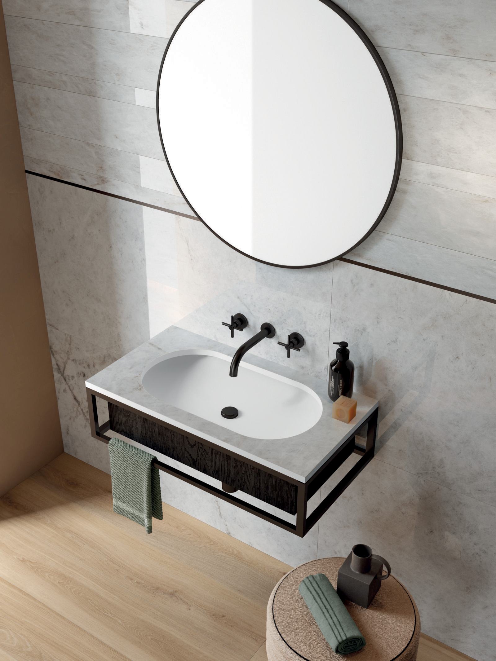 ABK_SENSI_GEMS_ICEBERG_60X120_LUX_+_ICEBERG_30X60_MIX_SIZES_RETT-LUX_+_MATITA_ALLUMINIO_BLACK_0,5X120_+_ABKSTONE_163,5X323_ICEBERG_20_MM_LUX_+_ECO_CHIC_AVANA_20X120